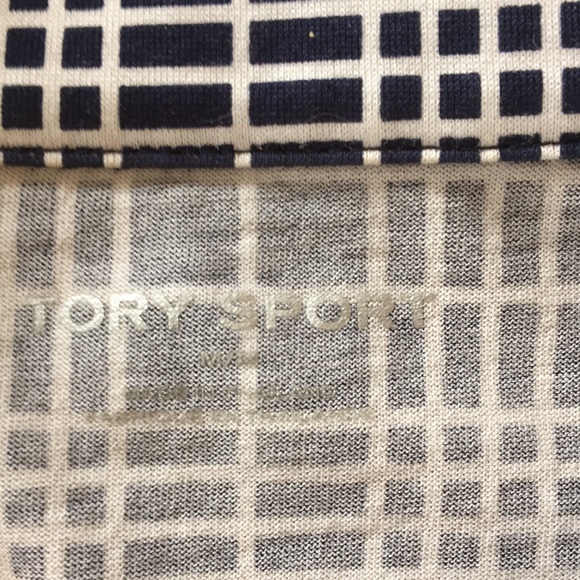 Tory Sport navy plaid buttondown M - Picture 5 of 7